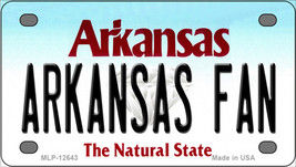 Arkansas Fan Novelty Mini Metal License Plate Tag - £11.97 GBP