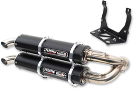 Trinity Racing Stage 5 Slip-On Dual Muffler - Black Maverick X3 TR-4160S-BK - £624.91 GBP