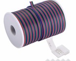 C-Able 100Ft(30.5M) 22 Awg 4Pin Rgb Wire Extension Cable With Spool, Led... - £32.12 GBP