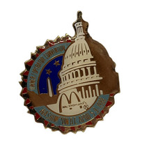 McDonald’s Washington DC US Capitol Restaurant Advertising Enamel Lapel ... - $9.95