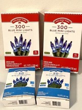 Holiday Time Mini Blue Light Bundle Indoor Outdoor 700 Lights 4 Boxes An... - £21.51 GBP