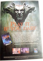 1993 Video Game Color Ad Bram Soker&#39;s Dracula Sega Genesis Play It If Yo... - £6.40 GBP