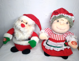 Thomas Pacconi Classic Santa &amp; Mrs Claus Animated Singing Jingle Bells Vintage! - £31.93 GBP