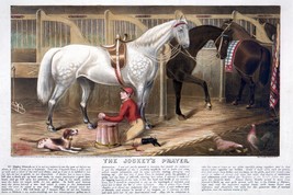 3897.The Jockey&#39;s Prayer Vintage Poster.Horse racing Design.Sports room Decor - £13.02 GBP+