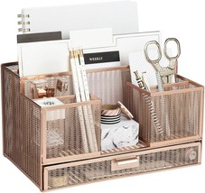 Blu Monaco Office Rose Gold Desk Organizer And Accessories With Sticky Note And - £41.08 GBP