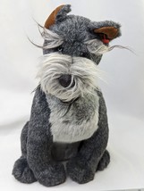 Ty Gray Max Schnauzer Dog Plush 12 Inch 2000 Stuffed Animal Toy - £7.55 GBP