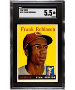 Frank Robinson 1958 Topps Baseball Card #285- SGC Graded 5.5 EX+ (Cincin... - $149.95