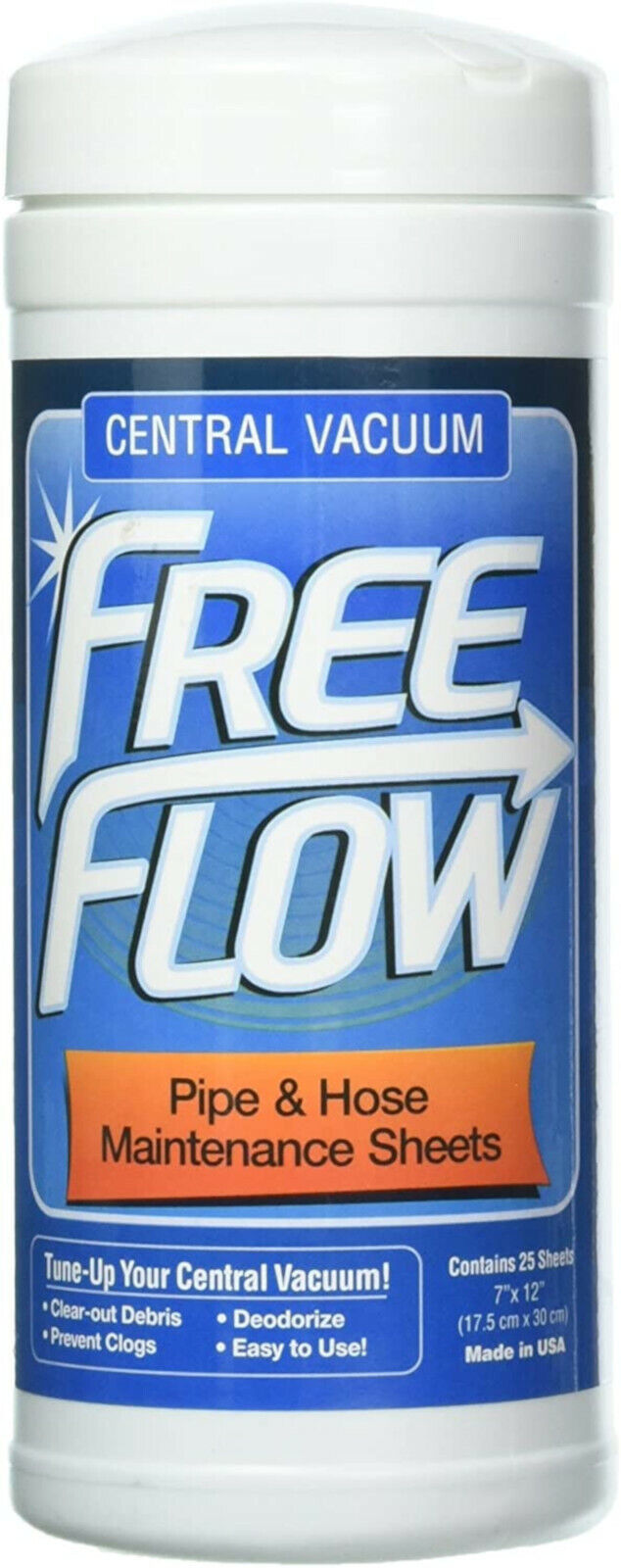 Free Flow Central Vacuum Maintenance Sheets - $26.95