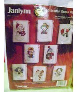 1992 Janlynn &quot;Snowman Angels&quot; Cross Stitch Christmas Ornaments (8) Kit NIP - £11.25 GBP