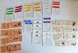 Vtg 1954 Monopoly Wood Tokens Vintage Money Title Deeds Cards Box Board - £7.49 GBP
