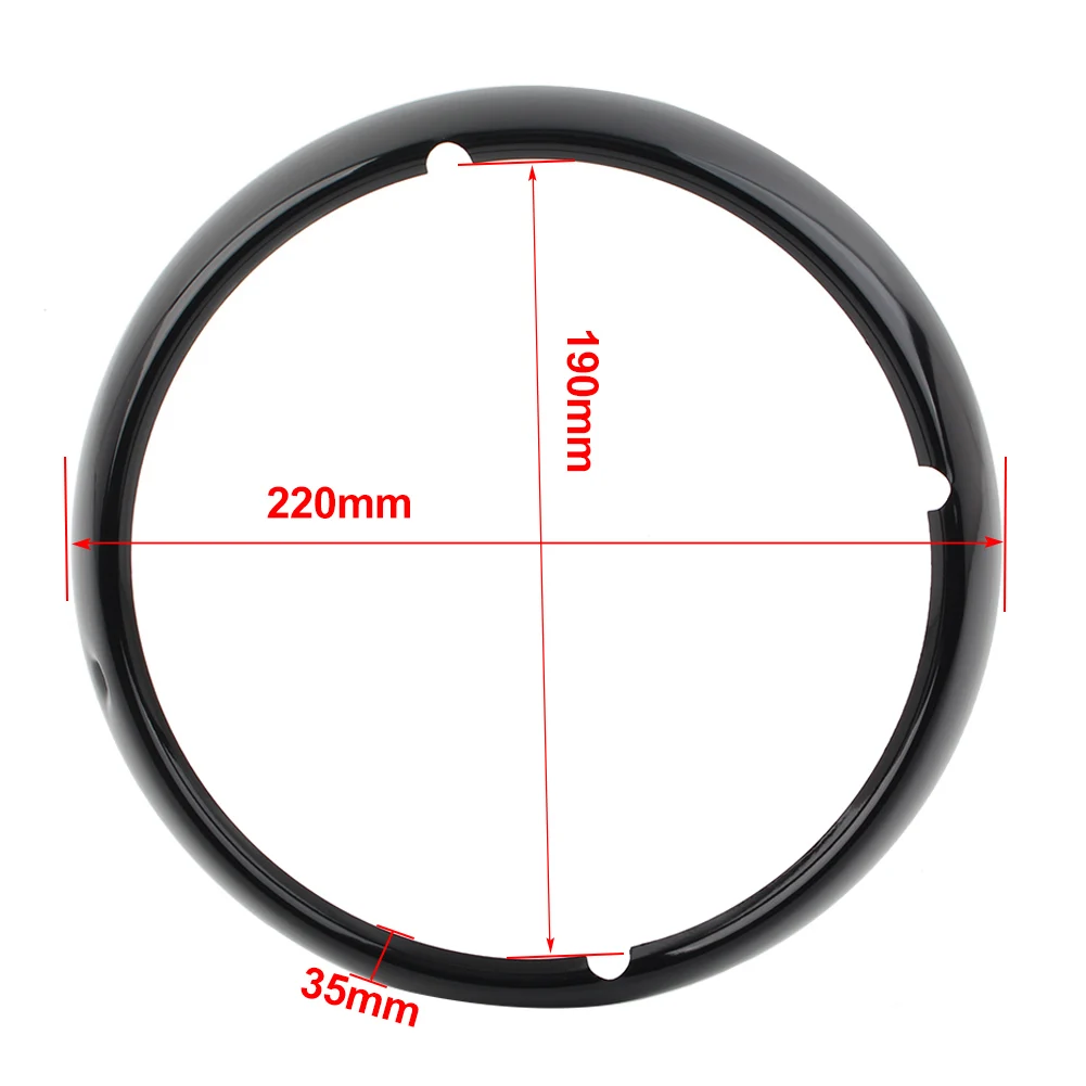 Motorcycle 7&quot; Headlight Headlamp Trim Ring Visor Light Cover For Harley Touring - £19.43 GBP