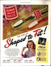 1946 Dr. West&#39;s Tooth Brush Preferred By Millions Pretty Lady Vintage Pr... - £19.22 GBP