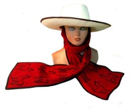 Alpakaandmore Set Marinera Panama Hat Peruvian Toquilla Palm Straw with Scarf (L - £143.76 GBP