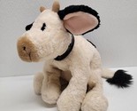 Gund Milkshake Cow Plush Cream Black Collar Pink Ears Stuffed Animal 12&quot;... - $29.60