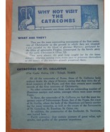 Vintage Why Not Visit the Catacombs Rome Brochure 1940s - $113.85 MXN