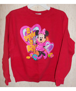 EXCELLENT GIRLS Disney Minnie Mouse &quot;a giggle a Day&quot; RED SWEATSHIRT   SI... - €16,19 EUR