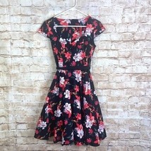 Hell Bunny Women’s Retro Style Fit &amp; Flare Floral Dress Size XS NWT - £30.36 GBP