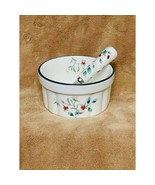 Pfaltzgraff Ceramic Dip Bowl &amp; Speader Set - Winterberry Pattern (2010) - $28.24 CAD