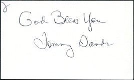 Tommy Sands Signed 3X5 Index Card Pop Singer Teen Idol Actor Teen Age Crush - £21.92 GBP