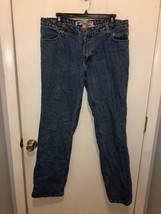 Harley Davidson Womens SZ 12 Denim Blue Jeans Measures 34X32 - $13.85