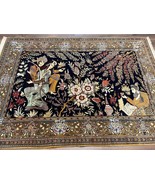 Pictorial Rug 4.8 x 6.5 Layla Majnun Lovers Floral Birds Super Fine Top Quality - $4,019.33