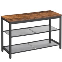 Shoe Bench, 3-Tier Shoe Rack, Industrial Shoe Organizer Storage Bench, 29.5 Inch - $61.99