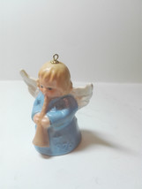 Goebel angel bell ornament W. Germany 1976 playing a horn - $16.35