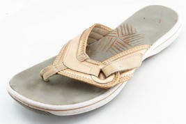 Clarks Size 8 M Gold Flip Flop Synthetic Women Sandal Shoes - £15.44 GBP