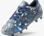 DREAM PAIRS Boys Girls Soccer Cleats Kids Football Shoes Gray Sz 4 - $19.99