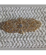 Vintage Rhinestone Brooch, goldtone - €13,02 EUR
