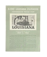 Vtg 1962 US Post Office Stamp Poster Flyer Louisiana Statehood Riverboat - $14.25