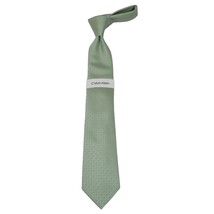 Men's Calvin Klein Tie Classic Woven Silky Feel #Calvin-2 Sage Green image 6