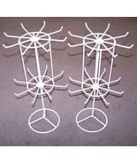 4 SPINNING JEWELRY DISPLAY RACK 16 IN WHITE counter racks displays showroom - $47.73 CAD
