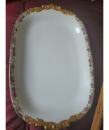 1920s Jean Pouyat Limoges China Large Serving Platter Floral Vintage Ant... - $107.48