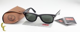 Classic Ray-Ban Black Wayfarer Sunglasses RB2140 w/ Case &amp; Cleaning Cloth - £199.57 GBP