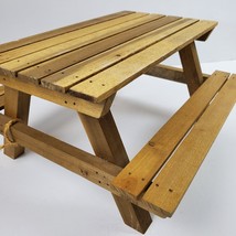 Vintage Kentucky Farmhouse Poplar Wood MINI Picnic Table 12x12x7&quot; DECOR - $16.83