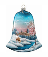 G.Debrekht General Holiday Winter Deer Bell 4 in. - Glass Ornament - €56,12 EUR