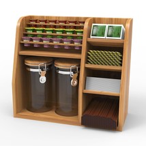 Kkc Home Accents Coffee And Tea Station Organizer With Airtight Glass Canisters  - $270.99