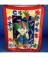 Vintage Novatex  Boy w/Kite Vibrant Colors Fleece Blanket Throw HTF - £443.43 GBP