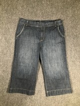 Eddie Bauer Capri Jeans Size 12 Mid-High Rise Denim Pants Regular Fit Womens - £10.17 GBP