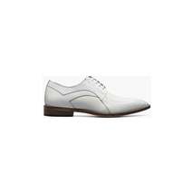 Stacy Adams Turano Bike Toe Oxford Croc Print Shoes White 25576-100 image 9