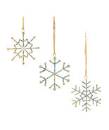 Jeweled Metal Snowflake Ornament (Set of 12) - 339178 - €76,19 EUR