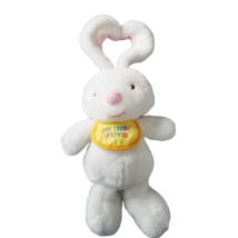 Hallmark My First Easter Bunny White Plush Rabbit Heart Shaped Ears Baby... - $9.69