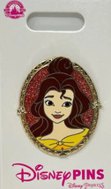 Disney Beauty &amp; the Beast Belle Princess Glitter Portrait pin - £11.07 GBP