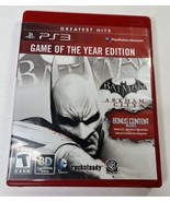 Batman Arkham City Game Of The Year Edition - PS3 - Case &amp; Manual Only - £6.86 GBP
