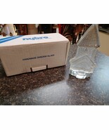 Nybro Sweden Crystal Chapel Steeple Church Art Glass Tea Light Candle Ho... - $19.79