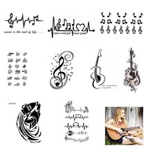 Set of 11 Pcs Love for Music Logo Icon Songs Combo Pack Temporary Waterproof Tat - £28.62 GBP