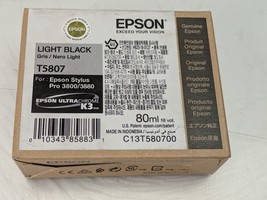 Epson Genuine Pro UltraChrome K3 3800 Light Black Ink T5807 for Epson Pr... - $69.20