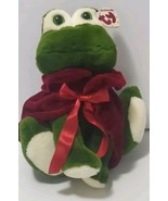 Ty Vintage 1993 King Frog  10” Plush Toy  rare PVC Pellet original TY Tag - £7.11 GBP