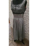 VTG 60 70 claymour JR  Women’s Beaded Dress Gown Sz 13 metal zipper - £79.51 GBP